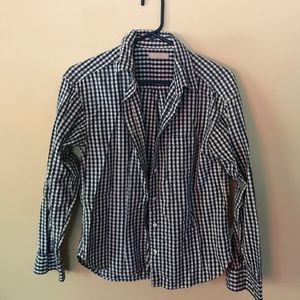 *SOLD**Blue and white checkered blouse